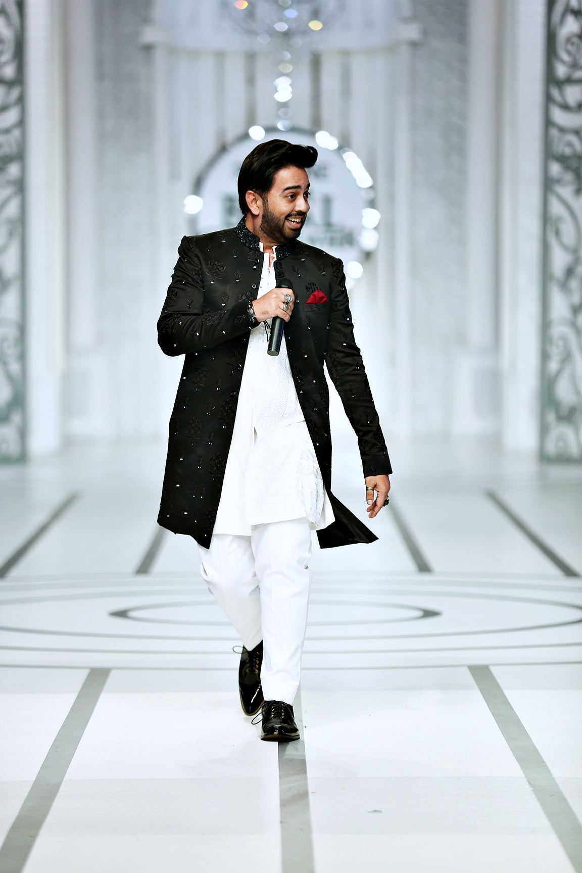 groom black sherwani