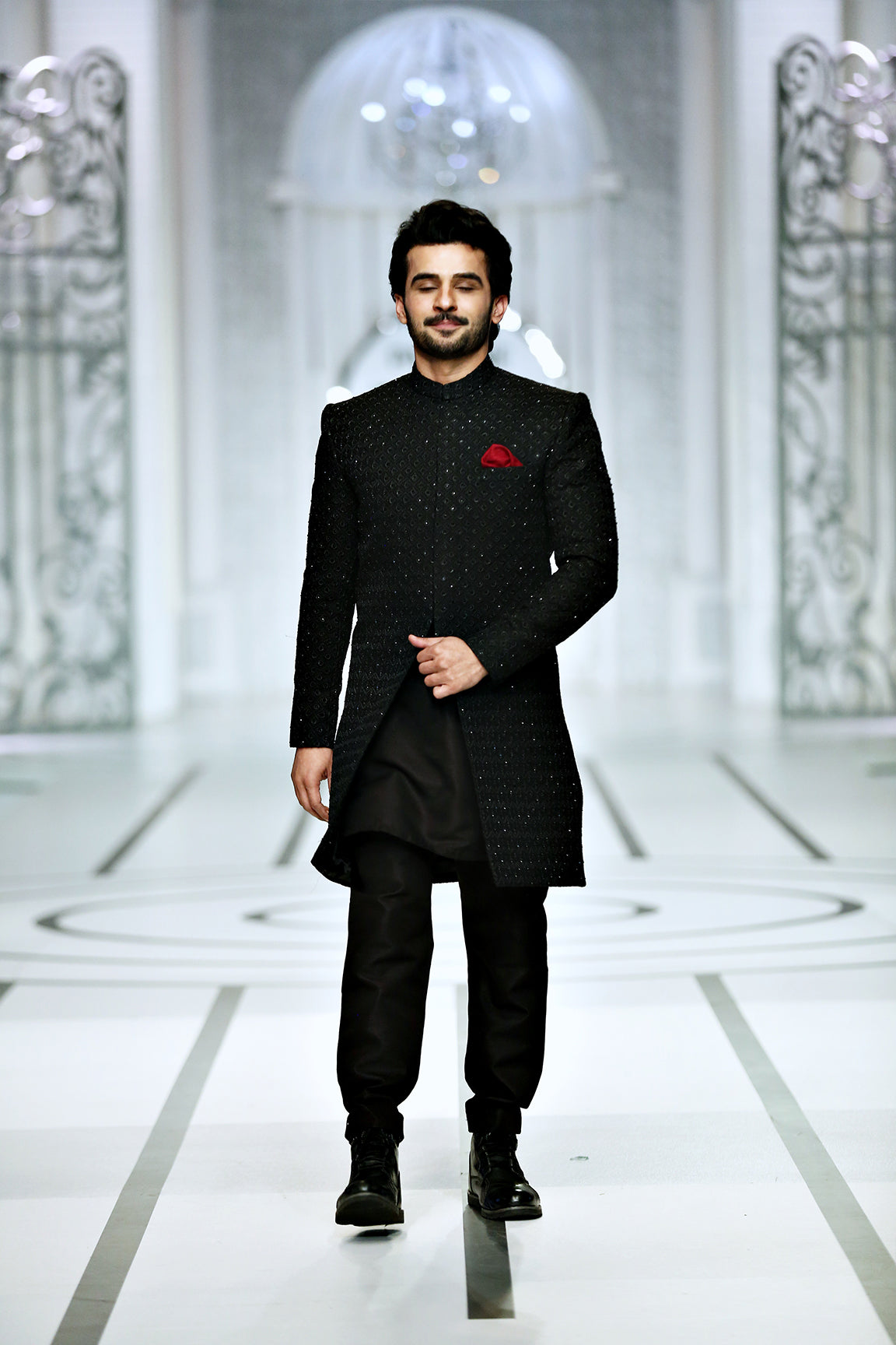 black sherwani for groom