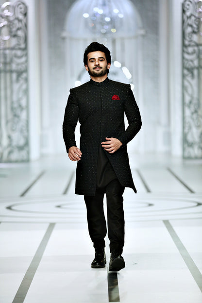 sherwani in black