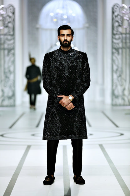 black sherwani