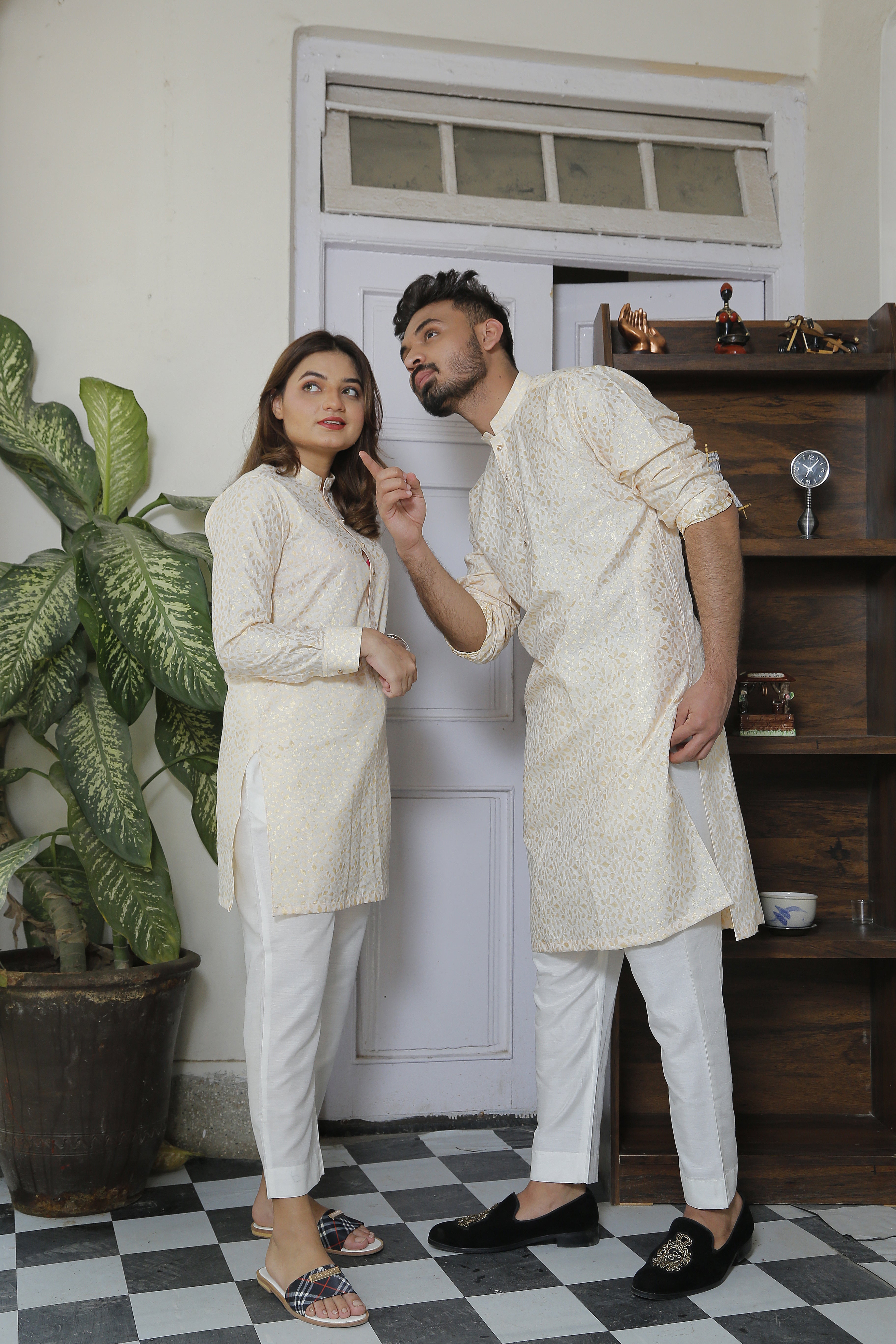 Indian Traditional Couple Combo Dress, Kurta Pajama Set for Men and Kurti  Pajama Set for Women Full Stitched Cotton Couple Dress IN - Etsy Denmark