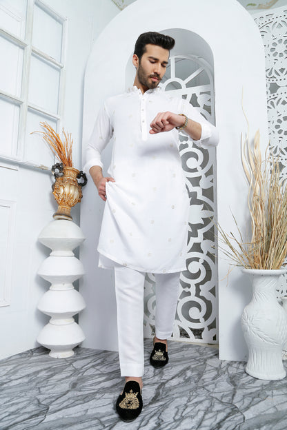 ER 507 White Kurta Pajama