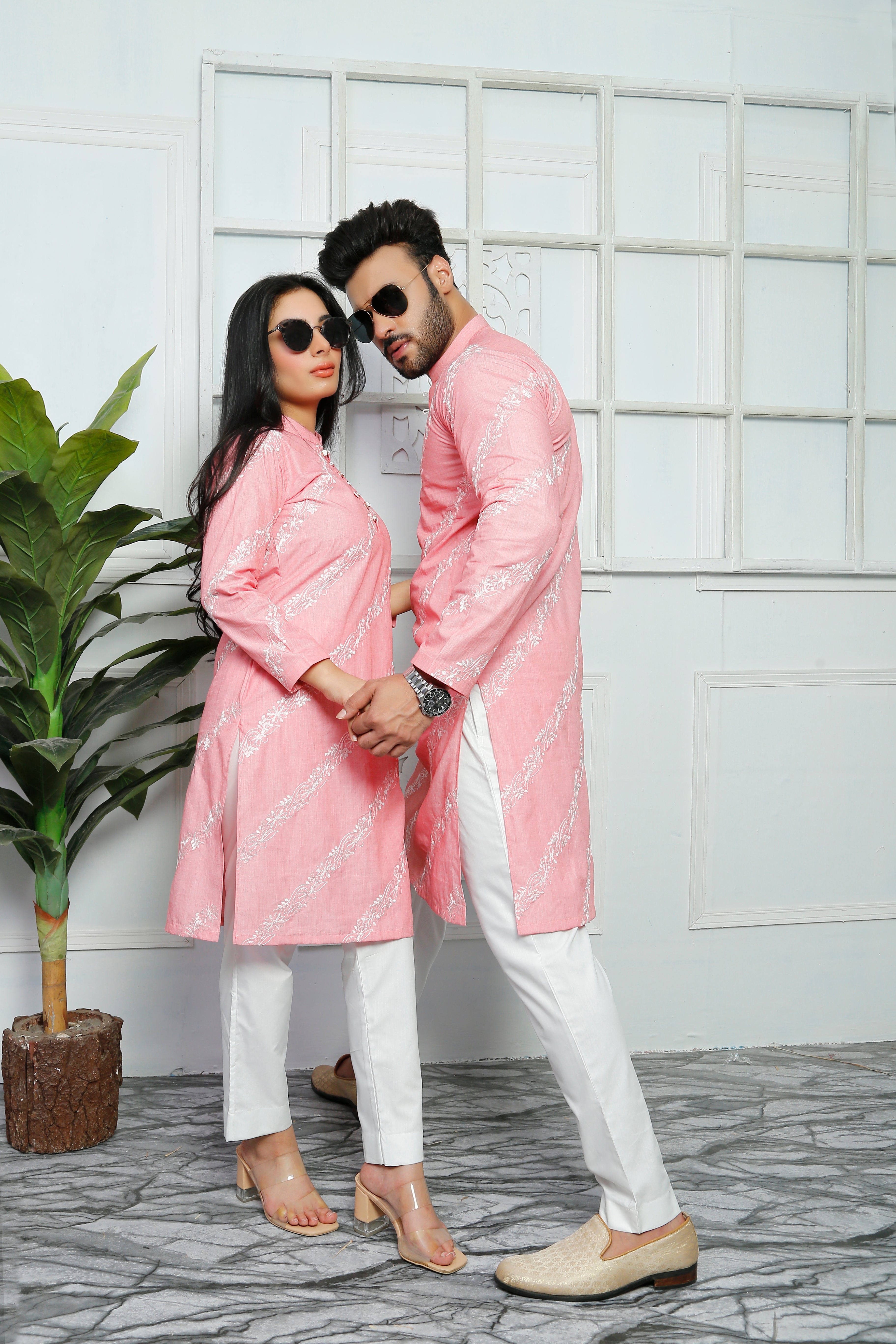 ER CP 3 Pink Embroided Couple Suits